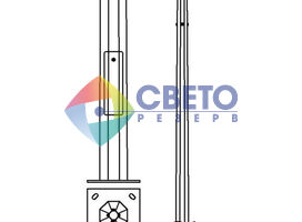Опоры наружного освещения ОГК-4-3 металлические оцинкованные
