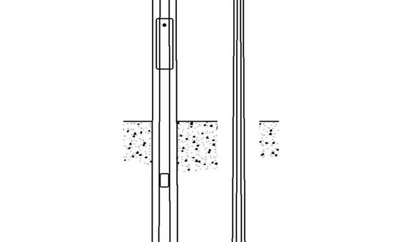 Опора наружного (уличного) освещения металлическая (стальная) оцинкованная ОГК 6П-4 (граненая коническая прямостоечная)