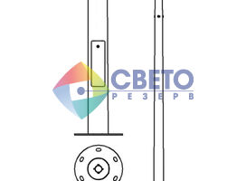 Опора для освещения дорог с фланцев в наличии со склада в Москве 9 метров